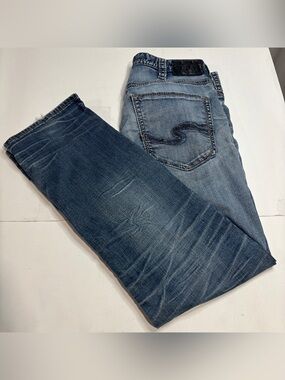 Silver Jeans Grayson Men's 32x30 Classic Fit Blue Denim Pants Stretch